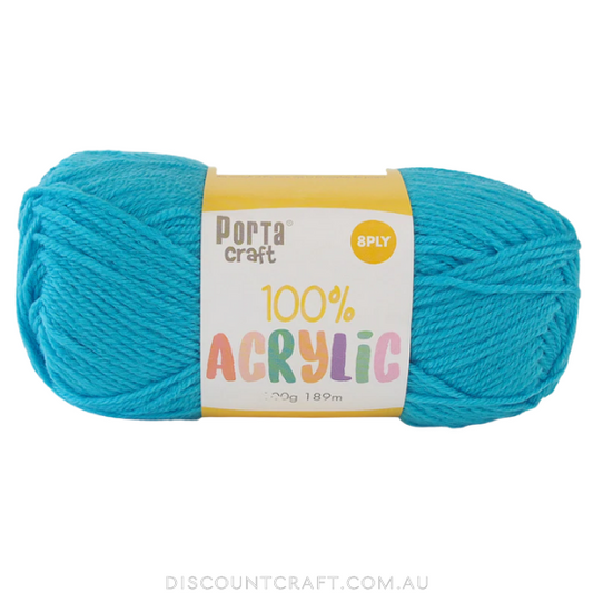 Acrylic Yarn 100g 189m 8ply True Blue (Product # 122624) - Craft Vault