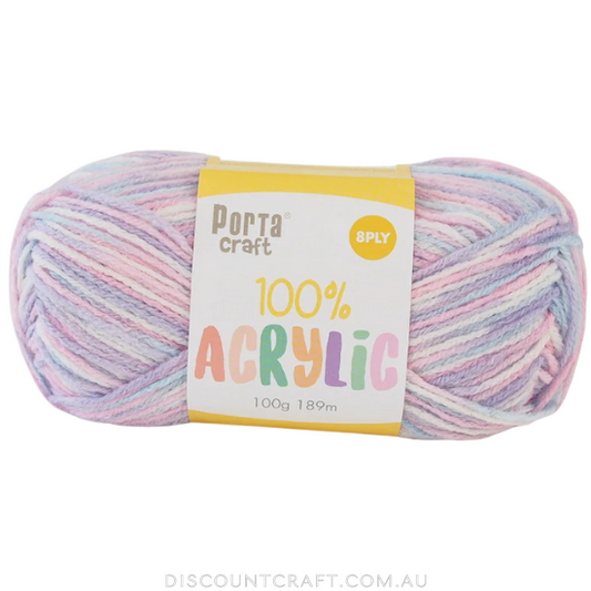 Acrylic Yarn - Multi Colours - Discount Craft