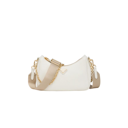 White Saffiano Leather Mini Bag