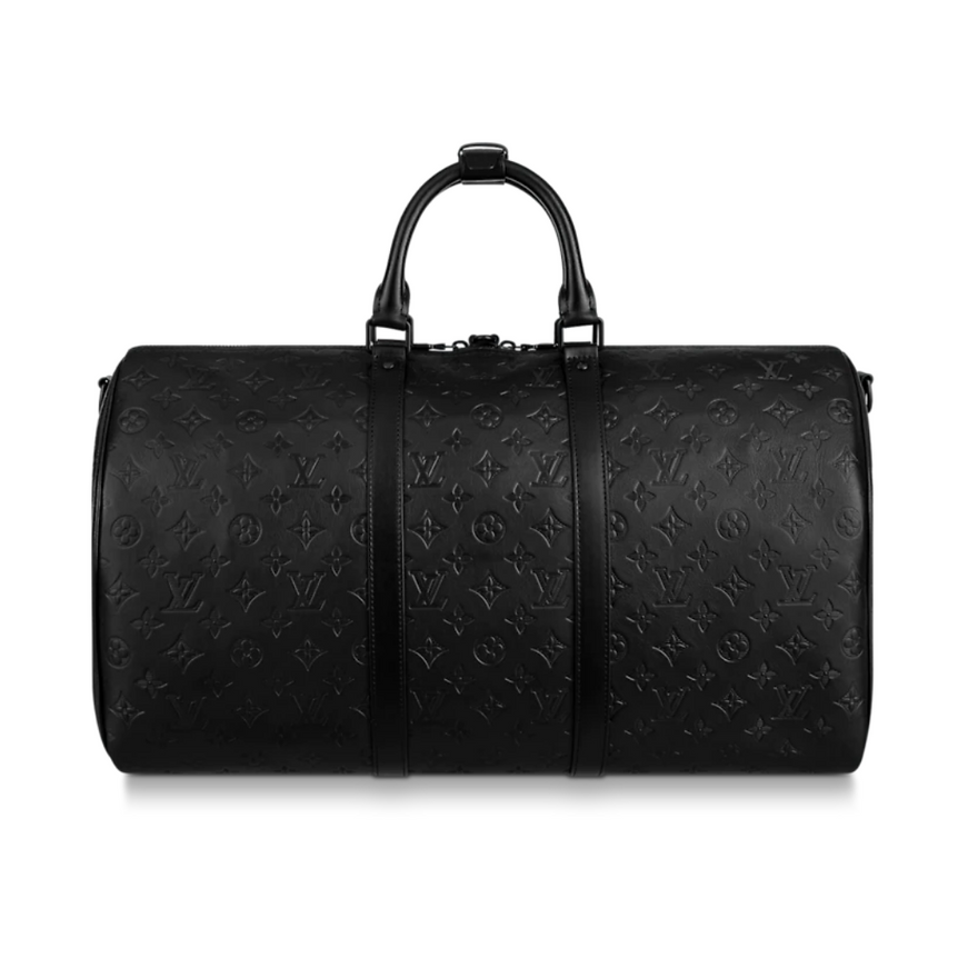 Louis Vuitton Keepall Bandouliere 50 with matted black and orange