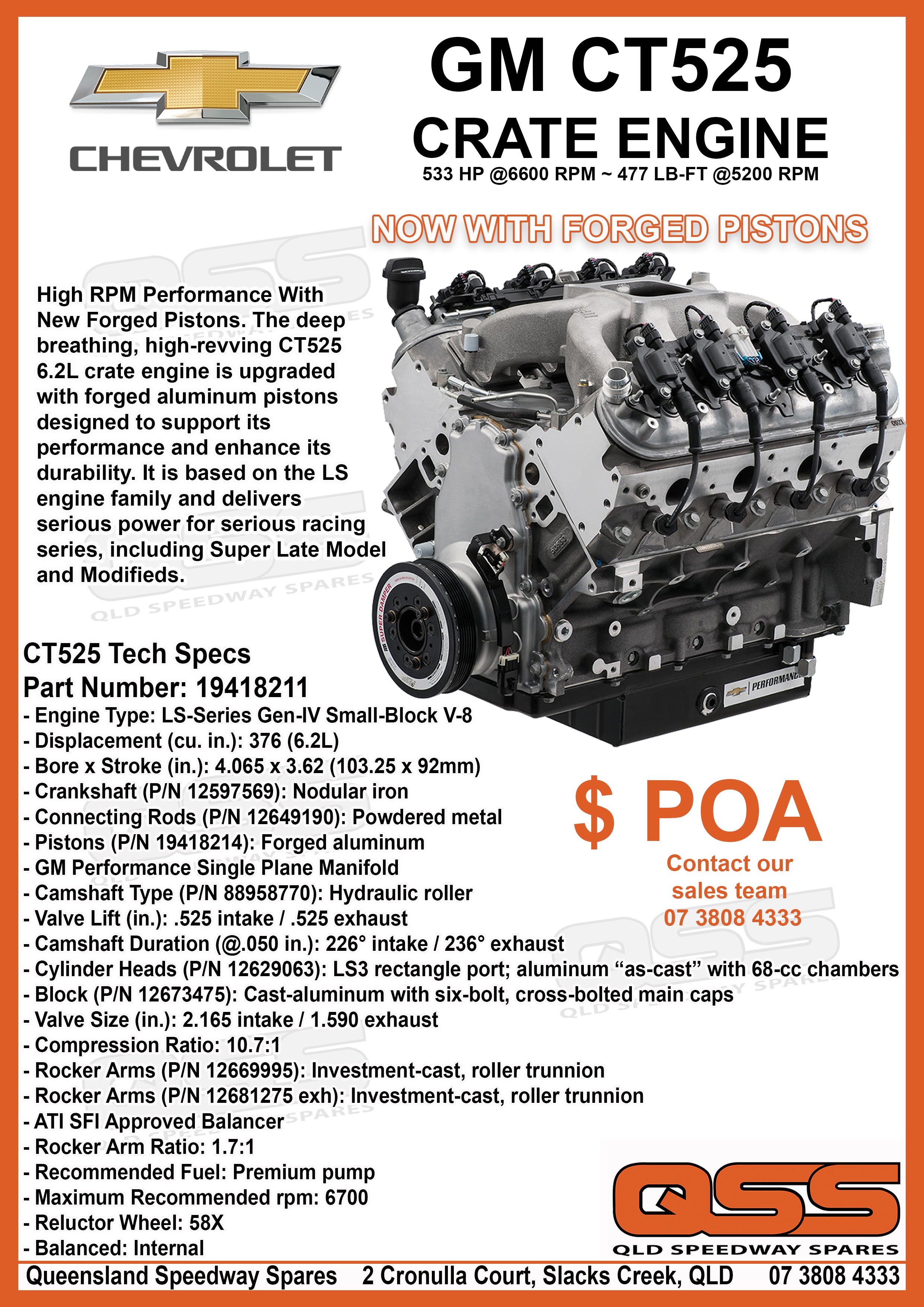 GM CT525 LS Crate Engine