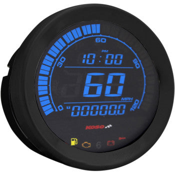 KOSO - REPLACEMENT 4" SPEDOMETER GAUGE - BLACK - '04-13 TOURING