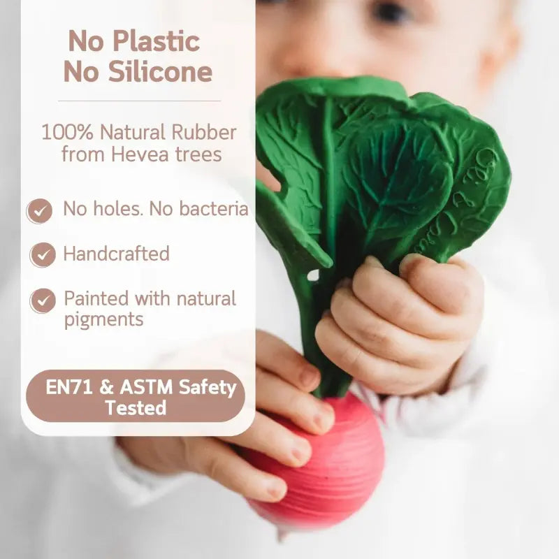 Oli & Carol Ramona The Radish Natural Rubber Teether main image 0