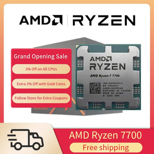 New AMD Ryzen 7 7700 R7 7700 CPU Processor 3.8GHz 8-Core 16-Thread  5NM L3=32M Socket AM5  Without Fan - CaNc Store