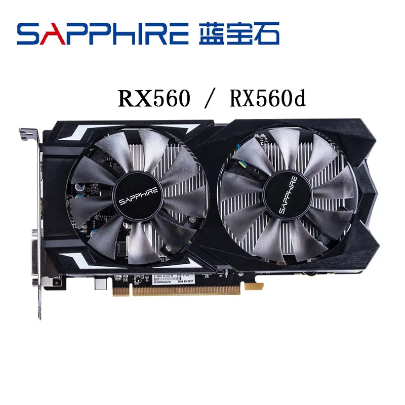 SAPPHIRE Video Card RX 560 4GB GDDR5 Graphics Cards for AMD RX 500 rx 560d VGA RX560 4G RX560D DP HDMI DVI 7000MHz 1024 896 Used