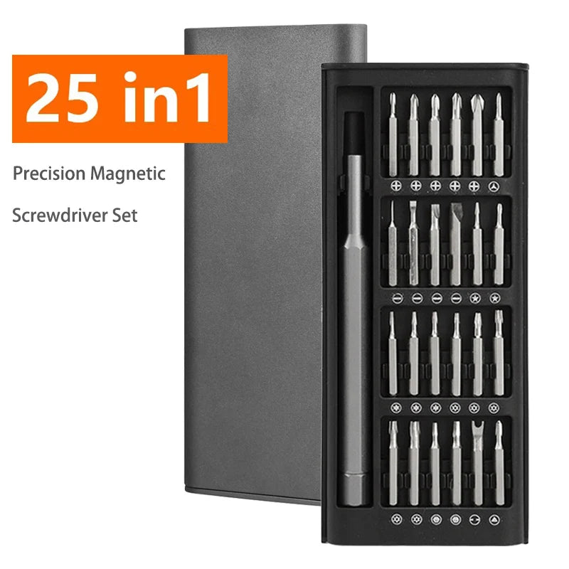 Phone PC Repair Screwdriver Set 25 in 1 Magnetic Manual Professional Kit Multifunctional Handmade Tool Precision Bits Hand Tools