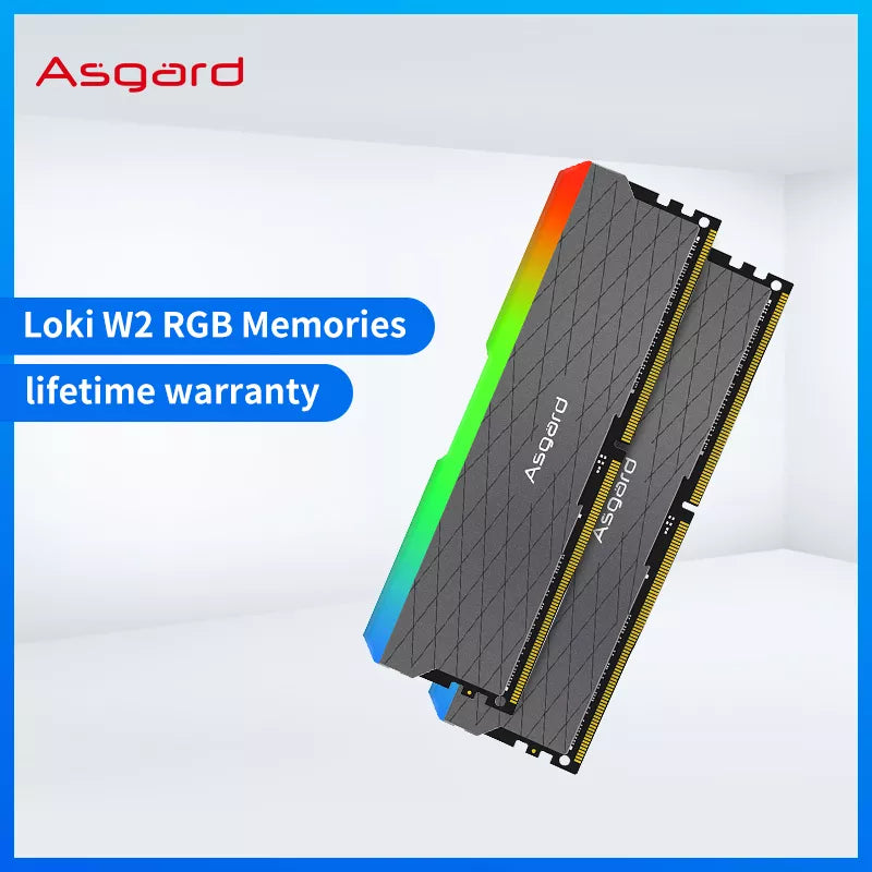 Asgard ddr4 ram 8GX2 16G 3200MHz RGB RAM Stunning Lighting Dual Channel DIMM Memoria Ram 1.35V DDR4 RGB RAM for Desktop