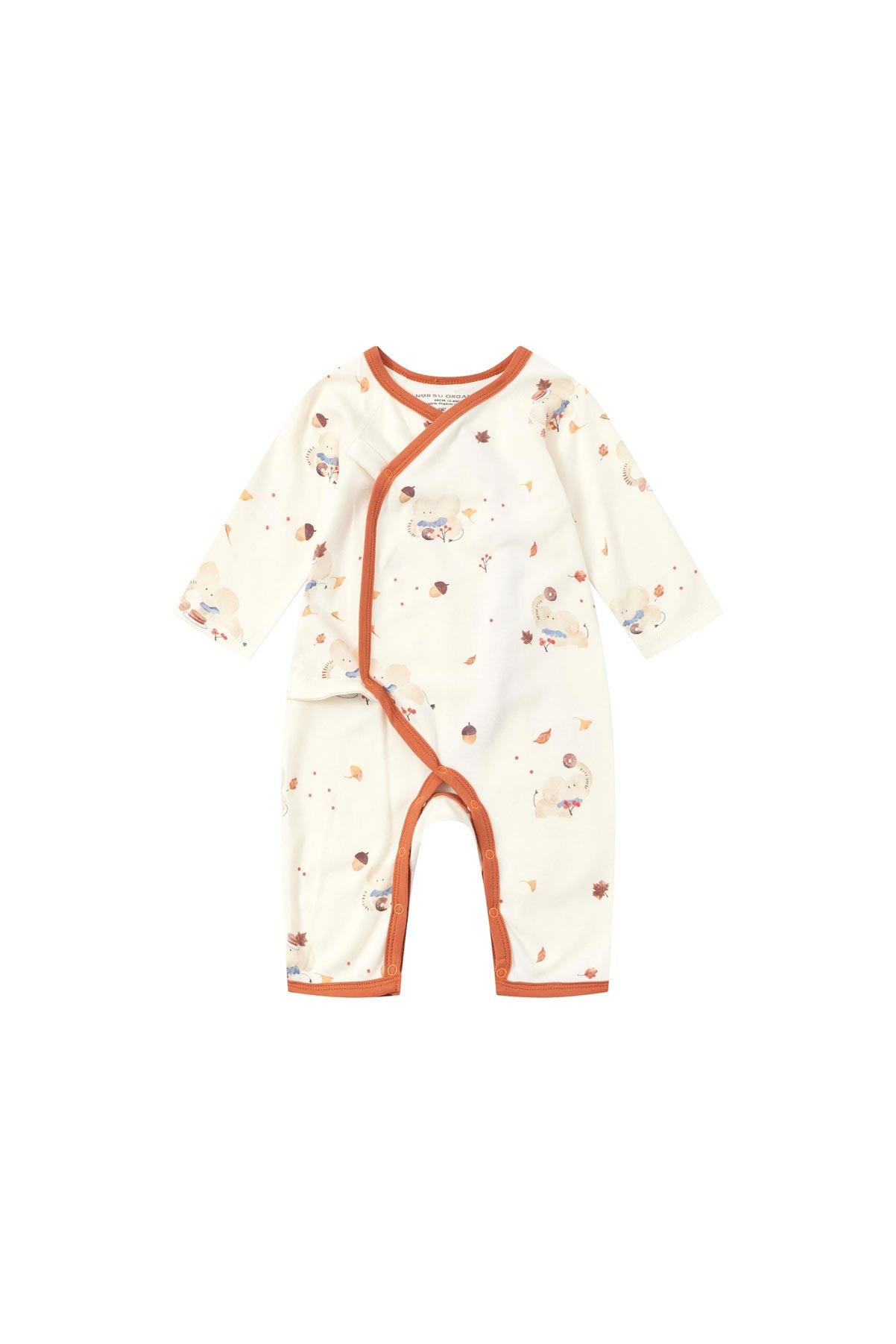 image for Baby Organic Kimono Sleeper-Maple Leaf