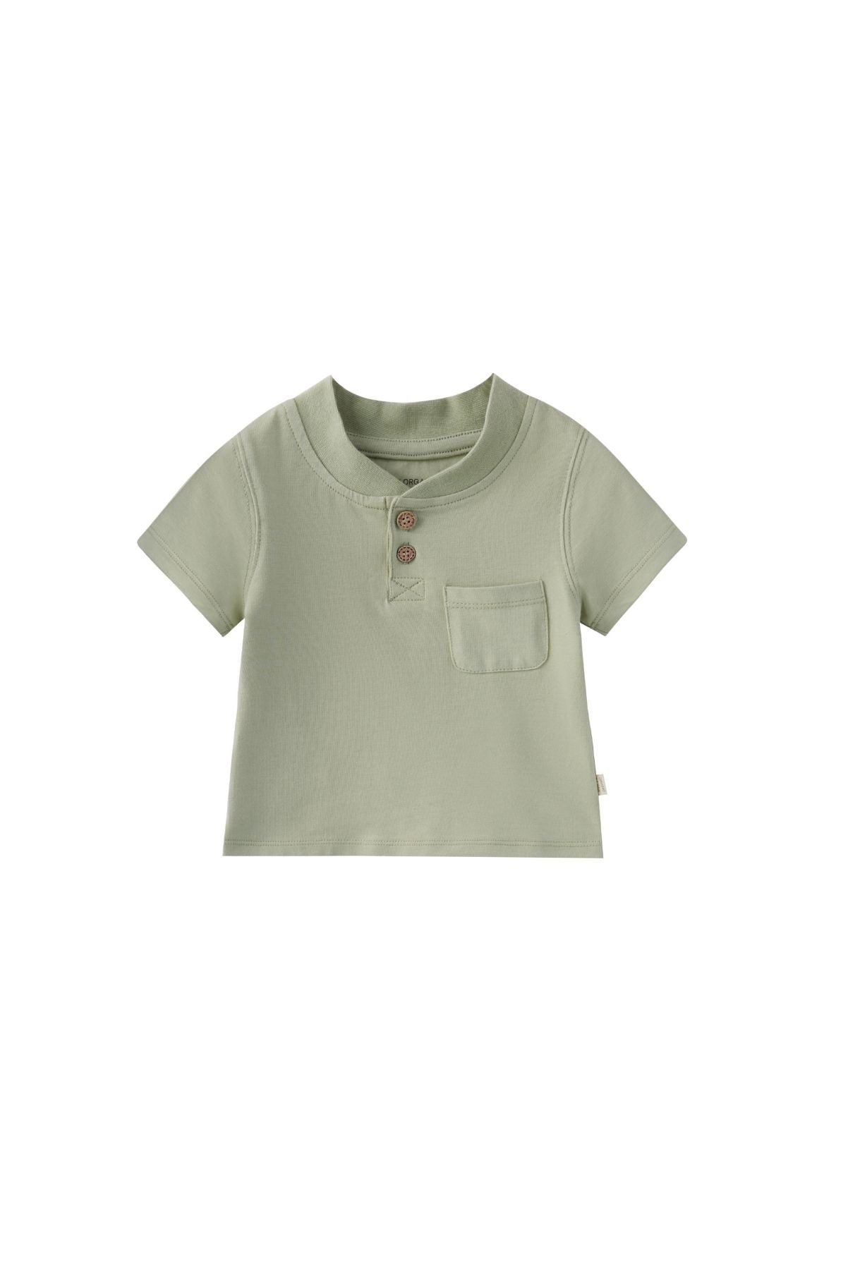 image for Baby Organic Cotton T-shirt-Grey Green