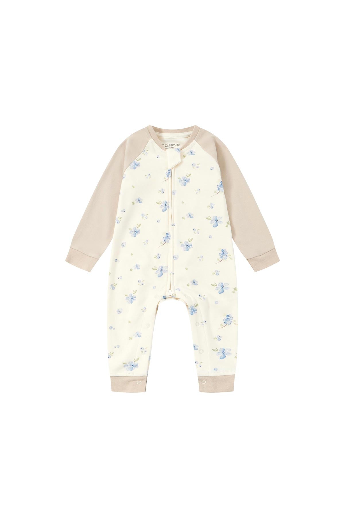 image for Baby Organic Cotton Zip-up Sleeper-Blueberry