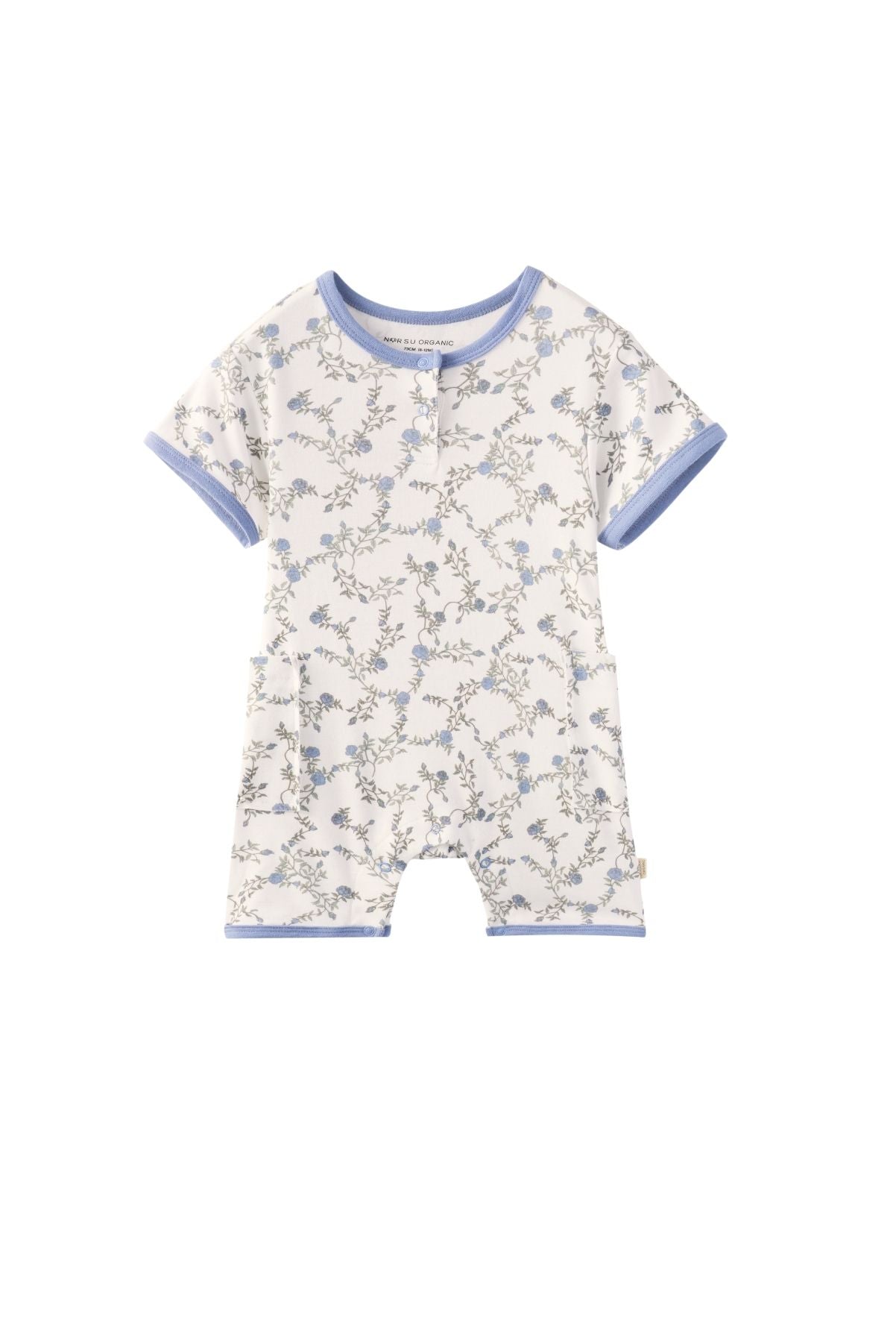 image for Baby Organic Bamboo Romper-Roses