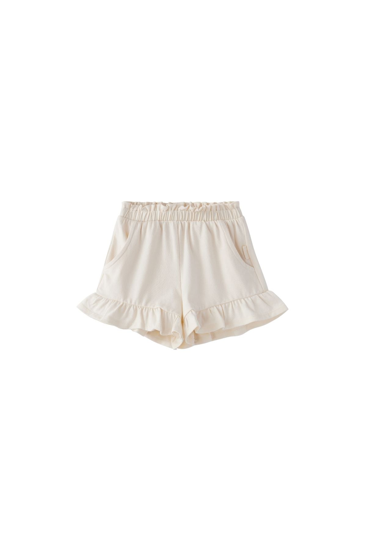 image for Organic Ruffle Shorts-Antique White