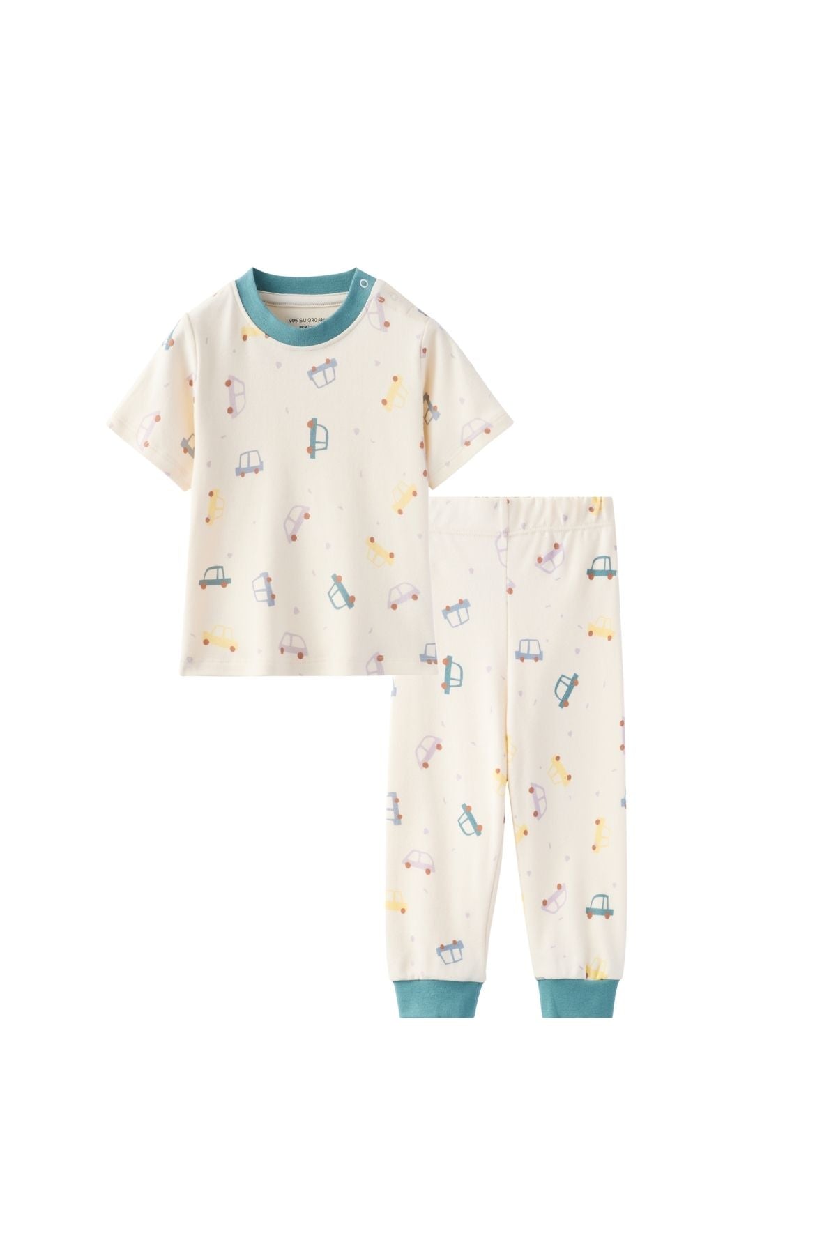 image for Organic Toddler Pajama Sets-Cars