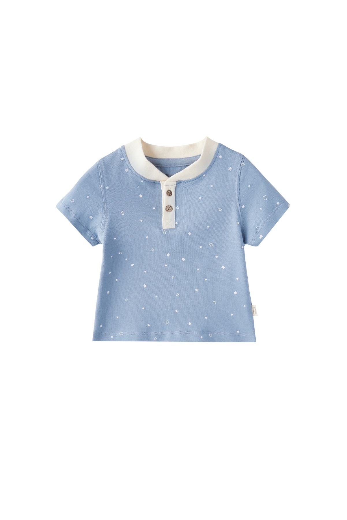 image for Baby Organic Cotton T-shirt-Blue Starry