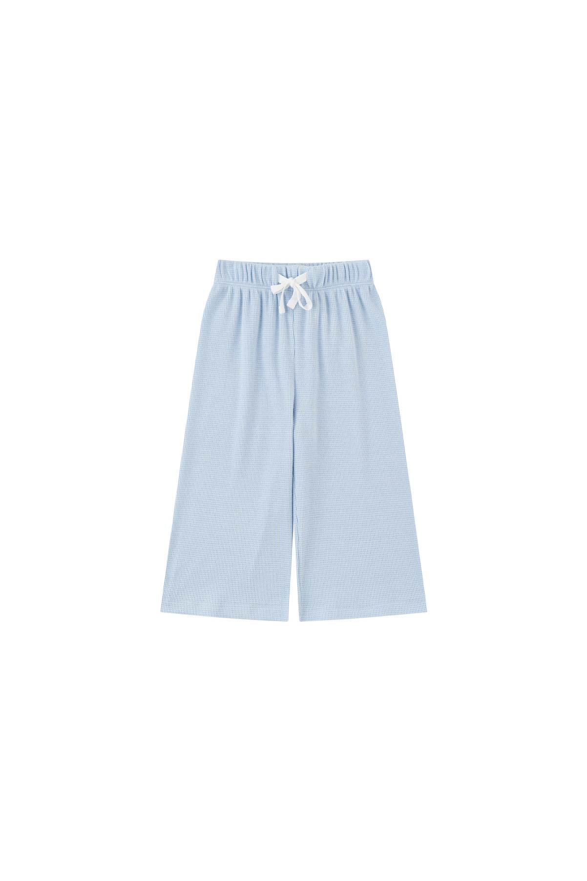 image for Toddler Organic Waffle Cropped Pant-Niagara Mist