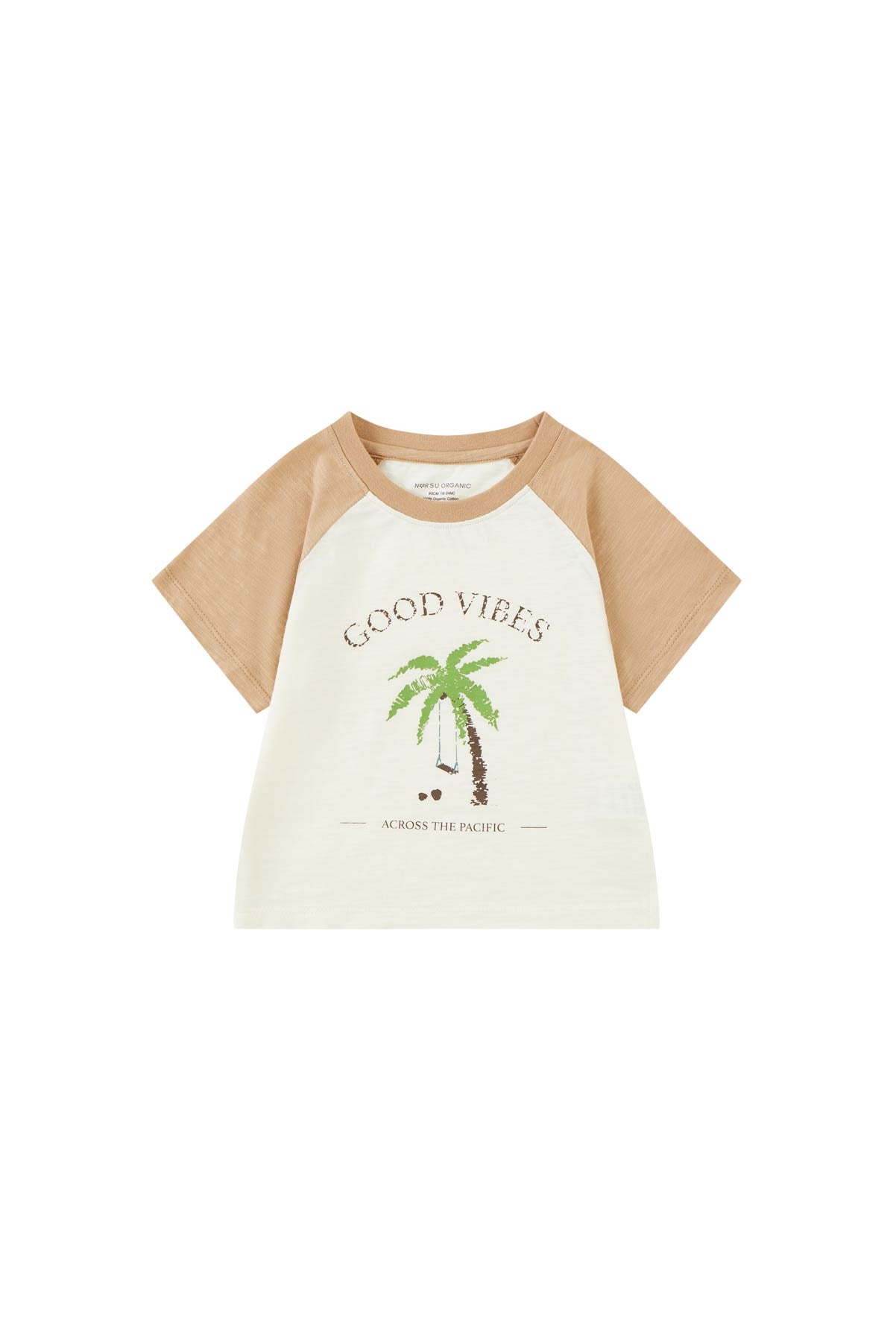 image for Toddler Organic Graphic T-shirt-Cream/Tan