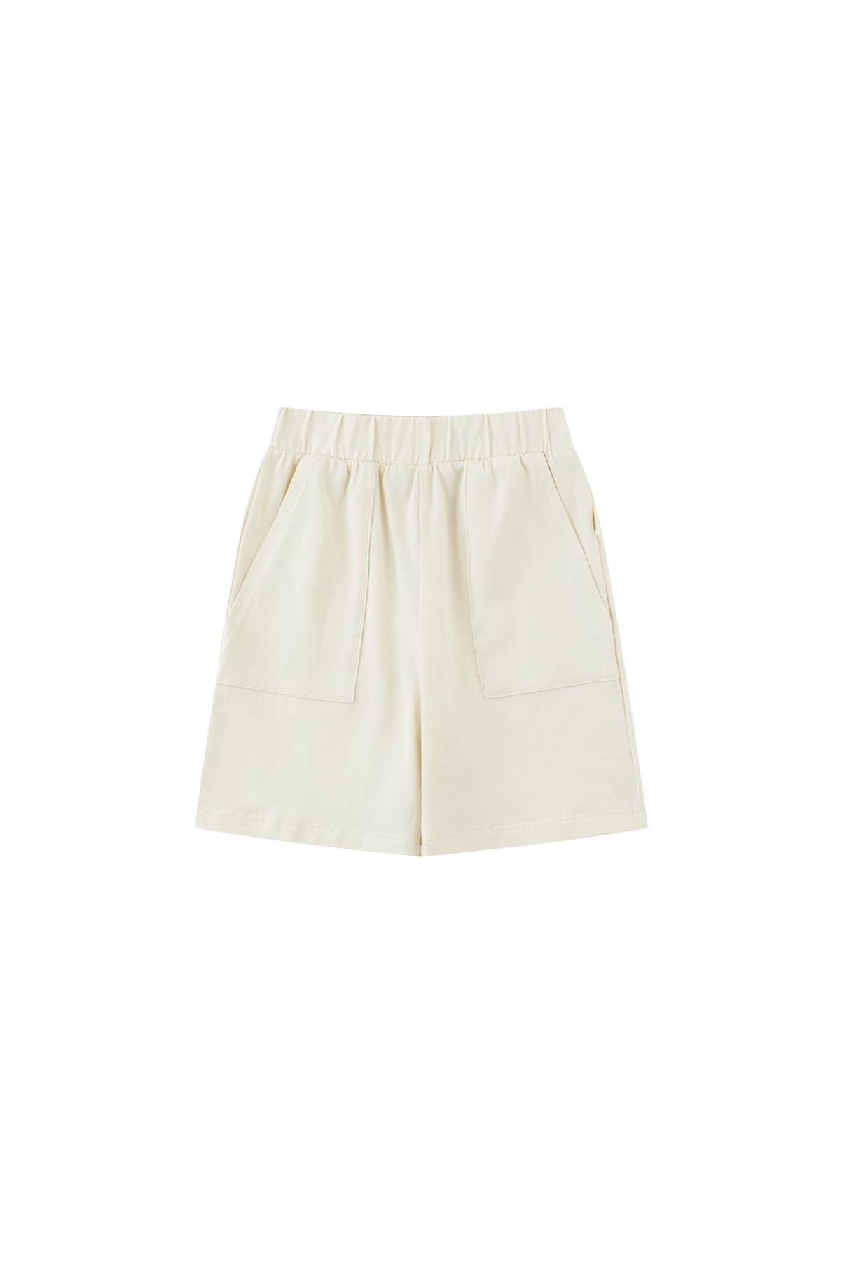 image for Organic Cotton Toddler Essential Shorts-Cream