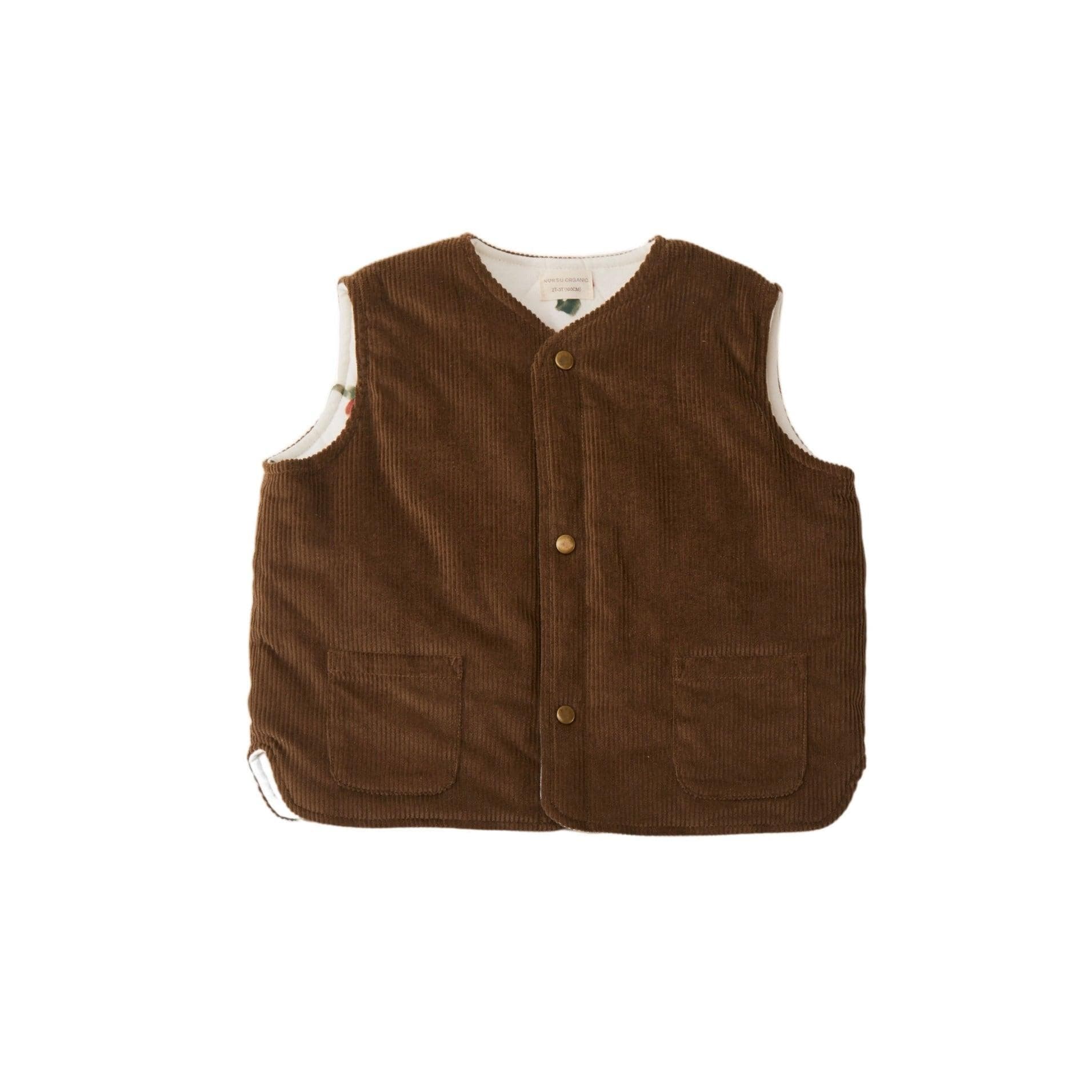 Organic Kids Corduroy Double Side Vest-Brown – NORSU-ORGANIC