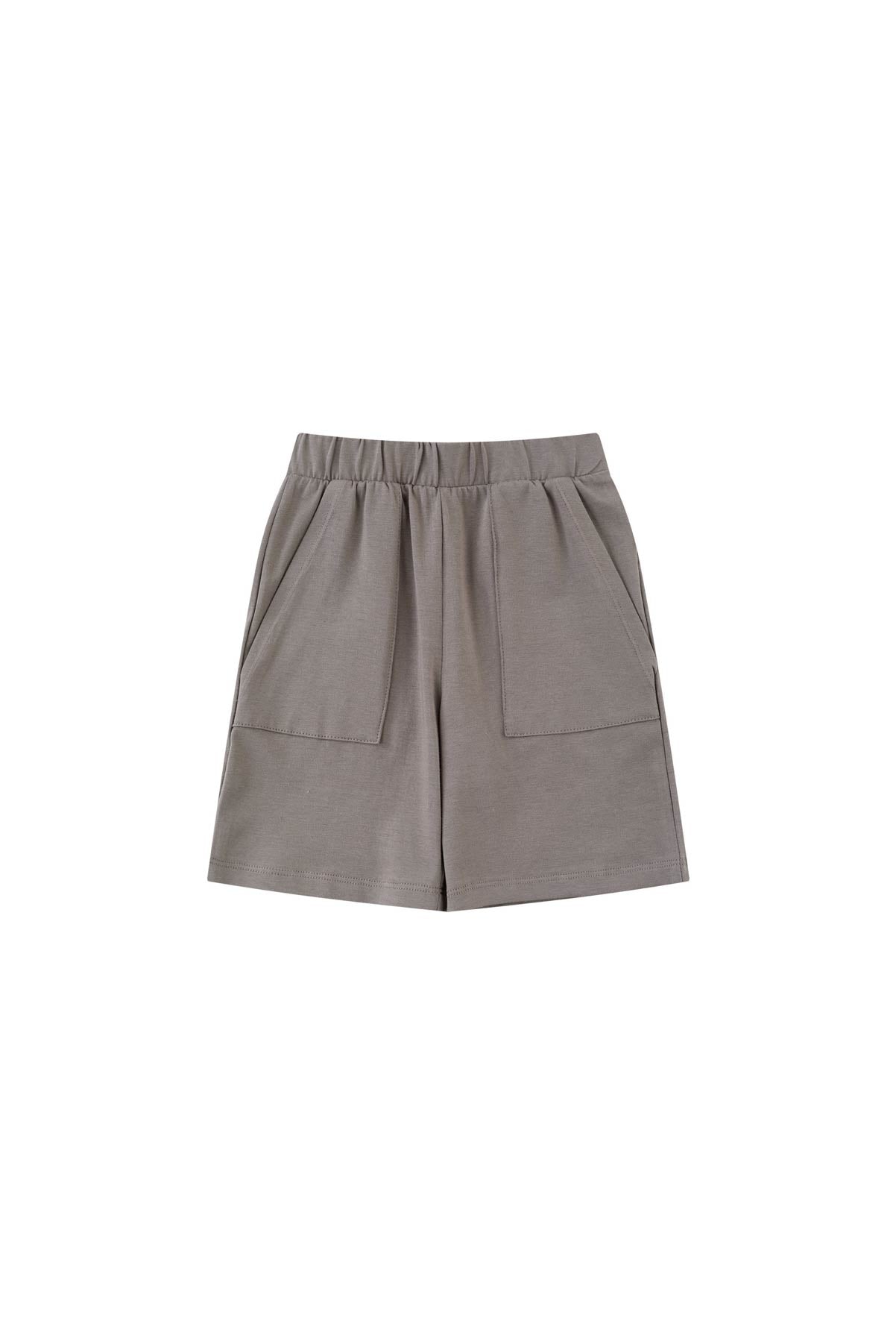 image for Organic Cotton Toddler Essential Shorts-Elephant Grey