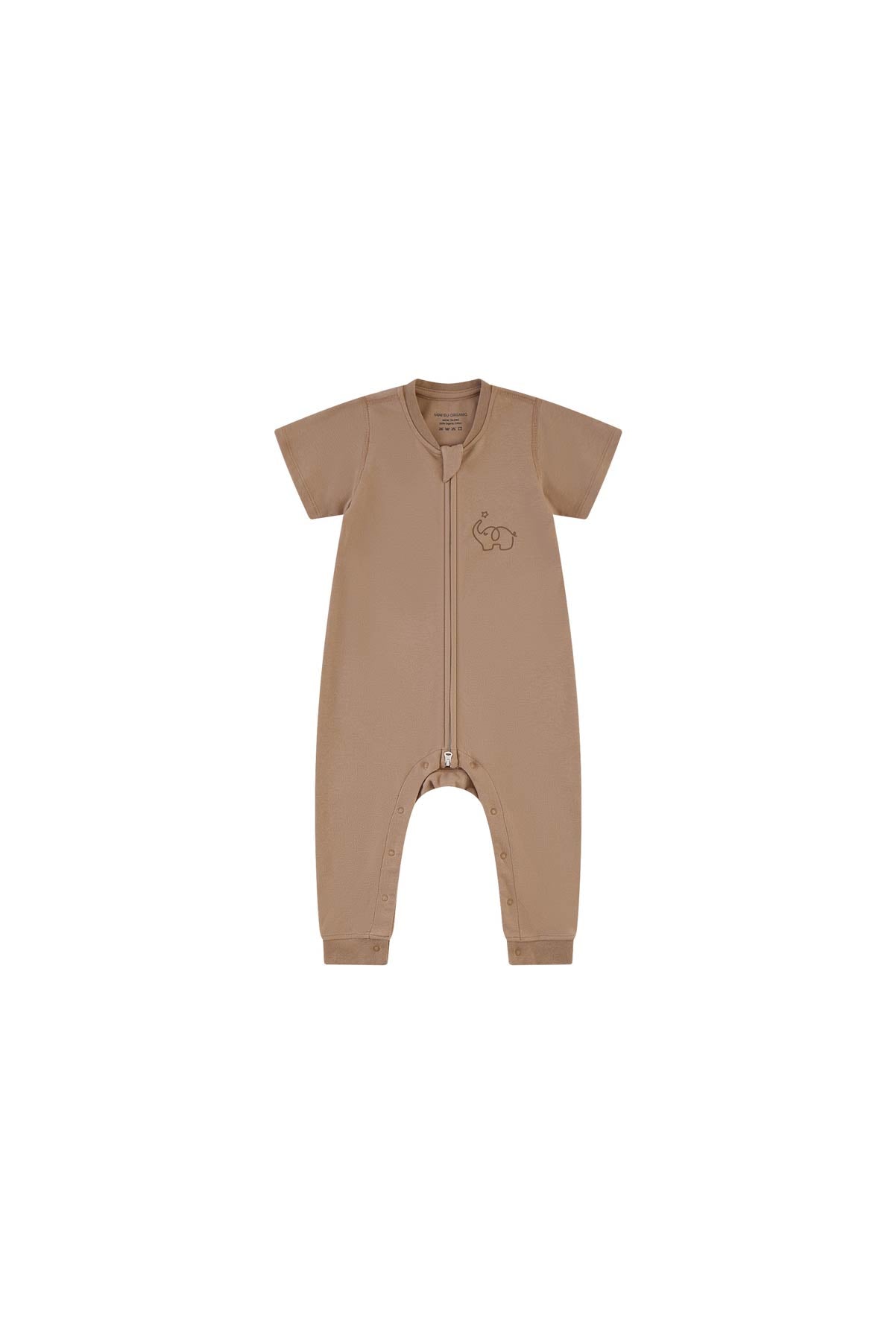 image for Organic Short-Sleeve Baby Zip-Up Sleeper-Affogat