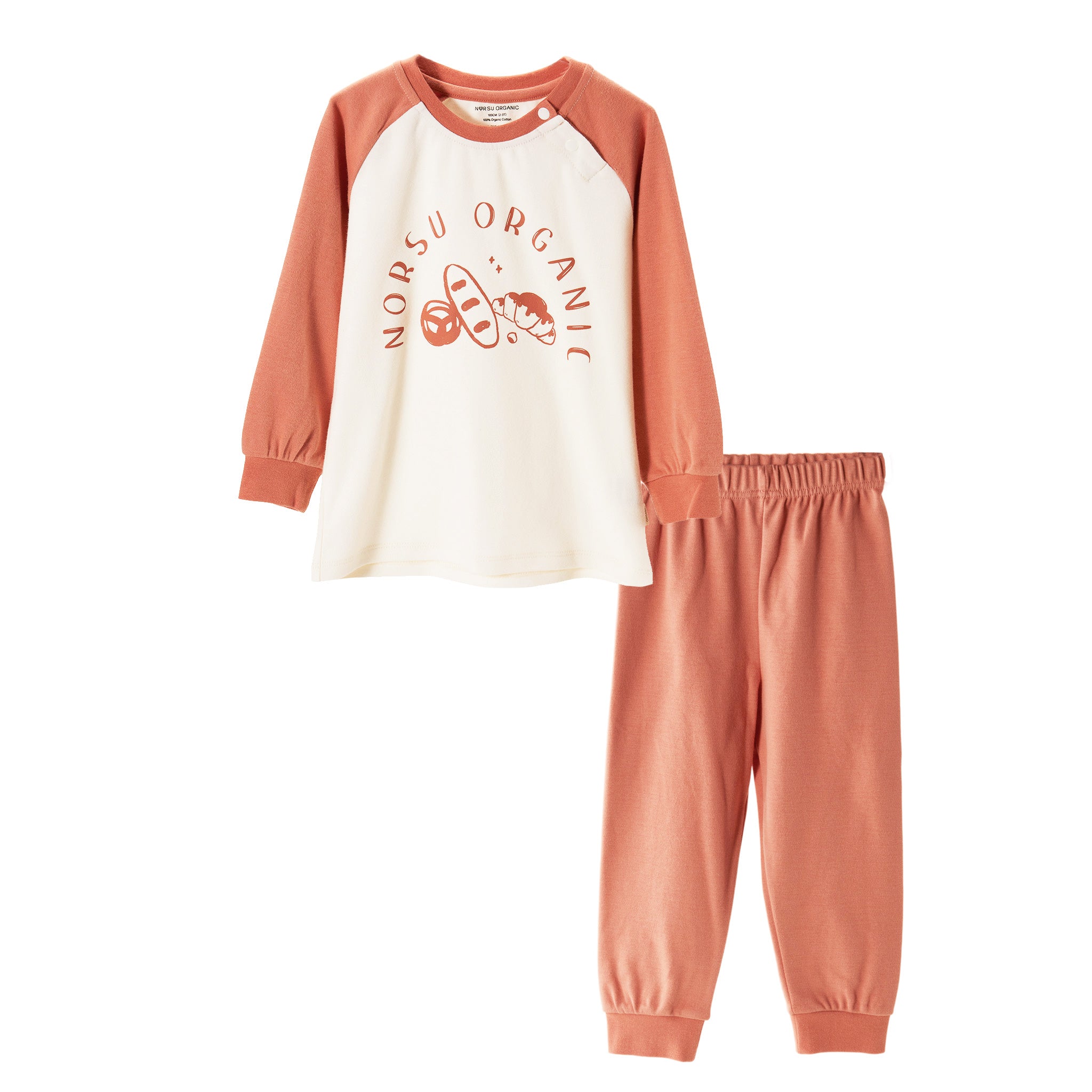 image for Organic Toddler Pajama Set-Morning Bread