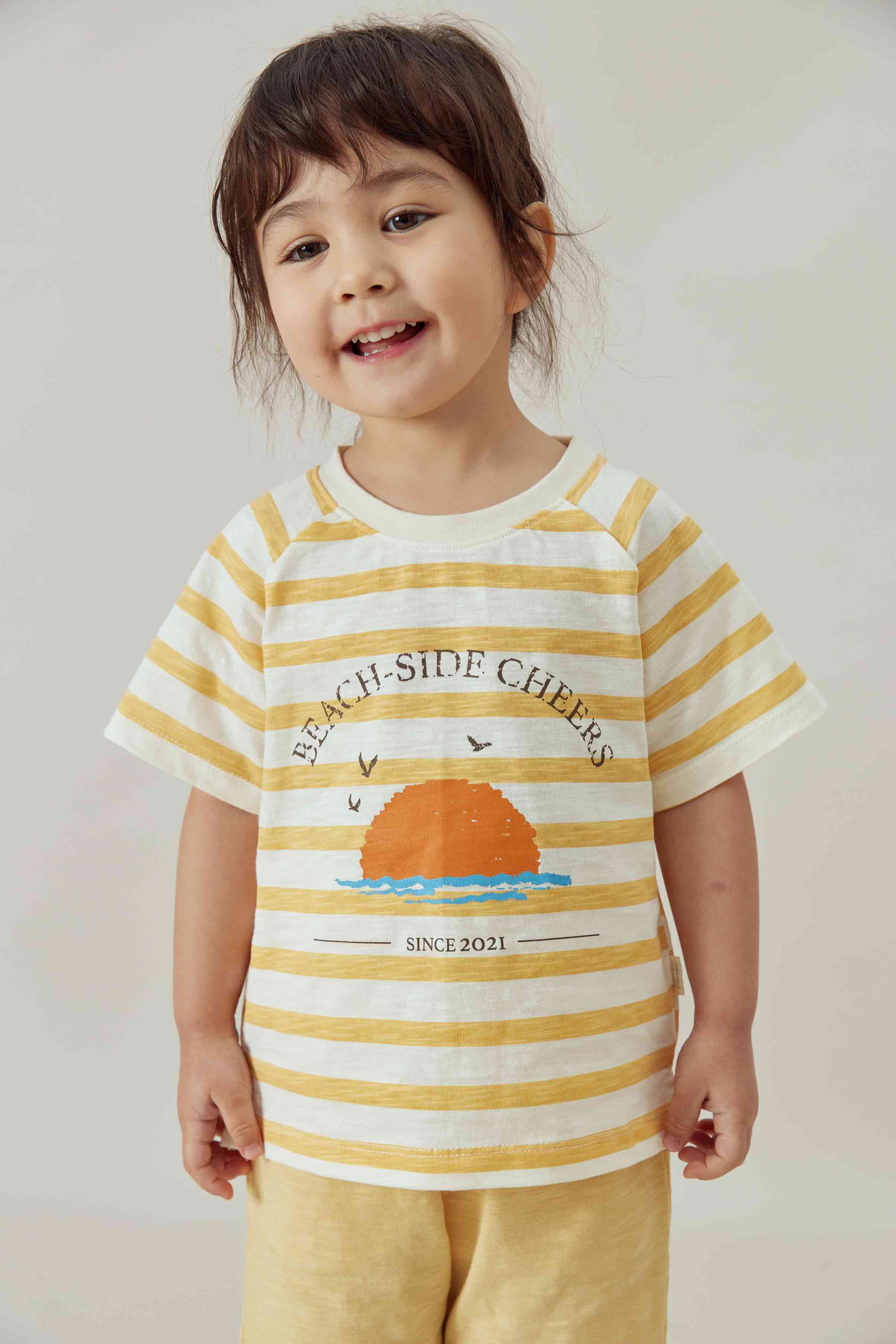 image for Toddler Organic Graphic T-shirt-Cream/Sun