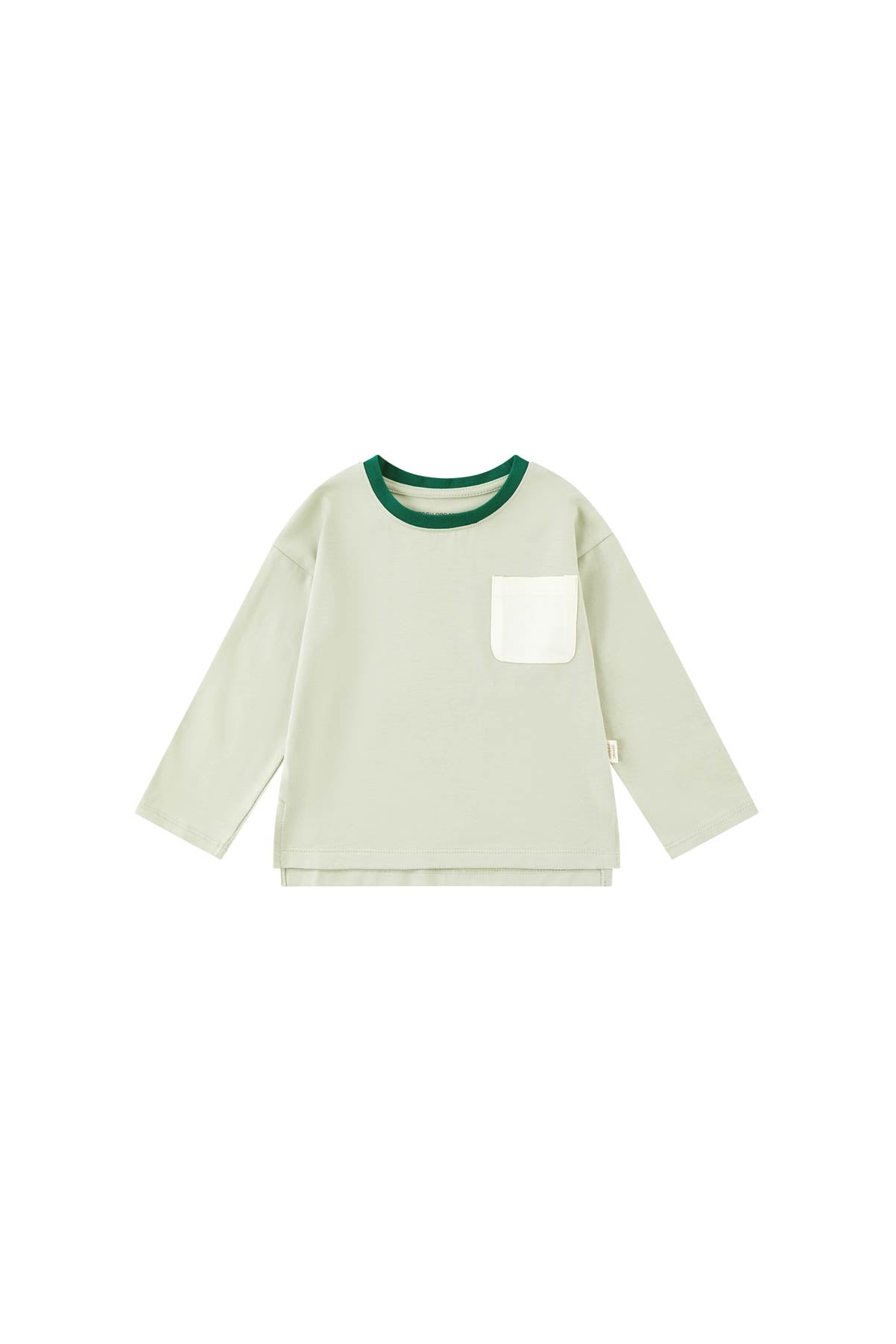 image for Toddler Organic Long Sleeve Tee Shirt-Tender Green