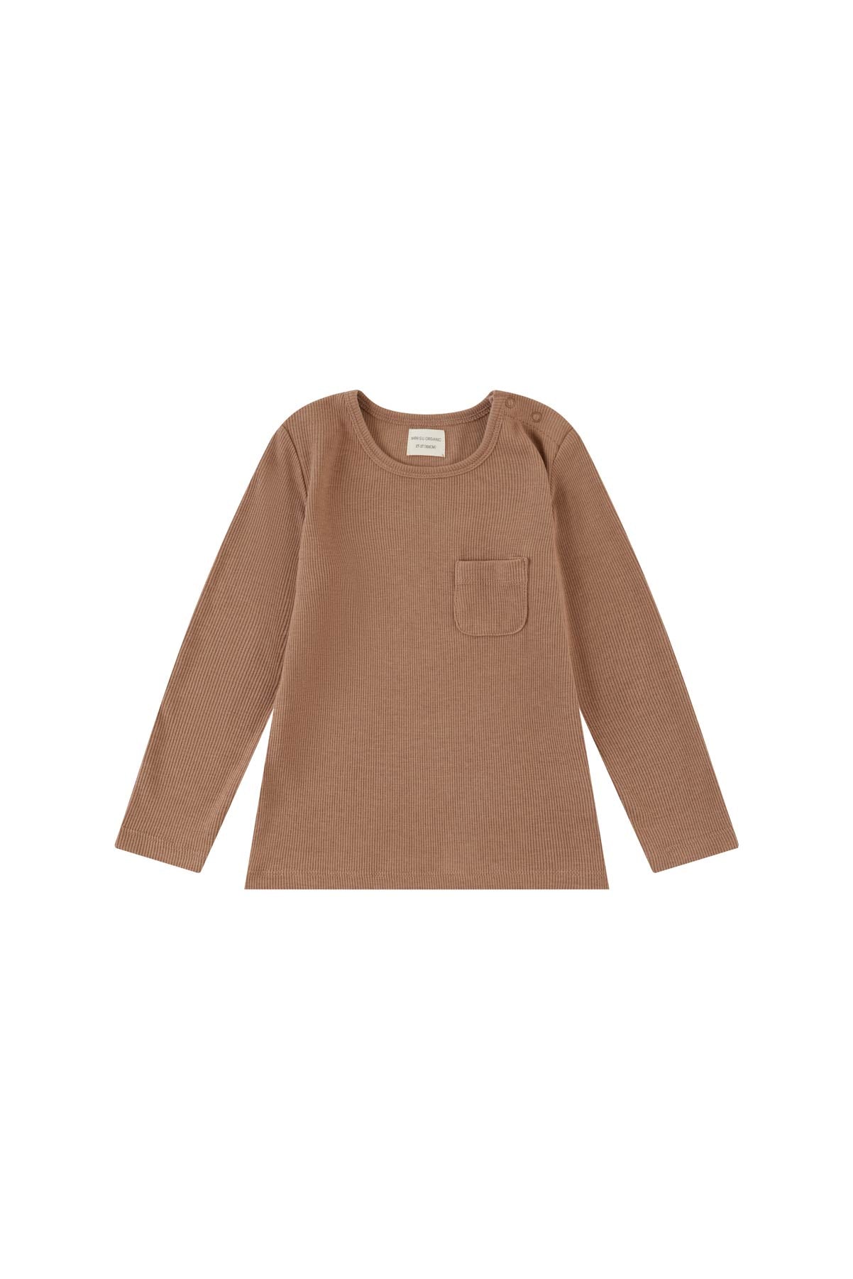 image for Toddler Organic Bamboo Basic Top-Mocha