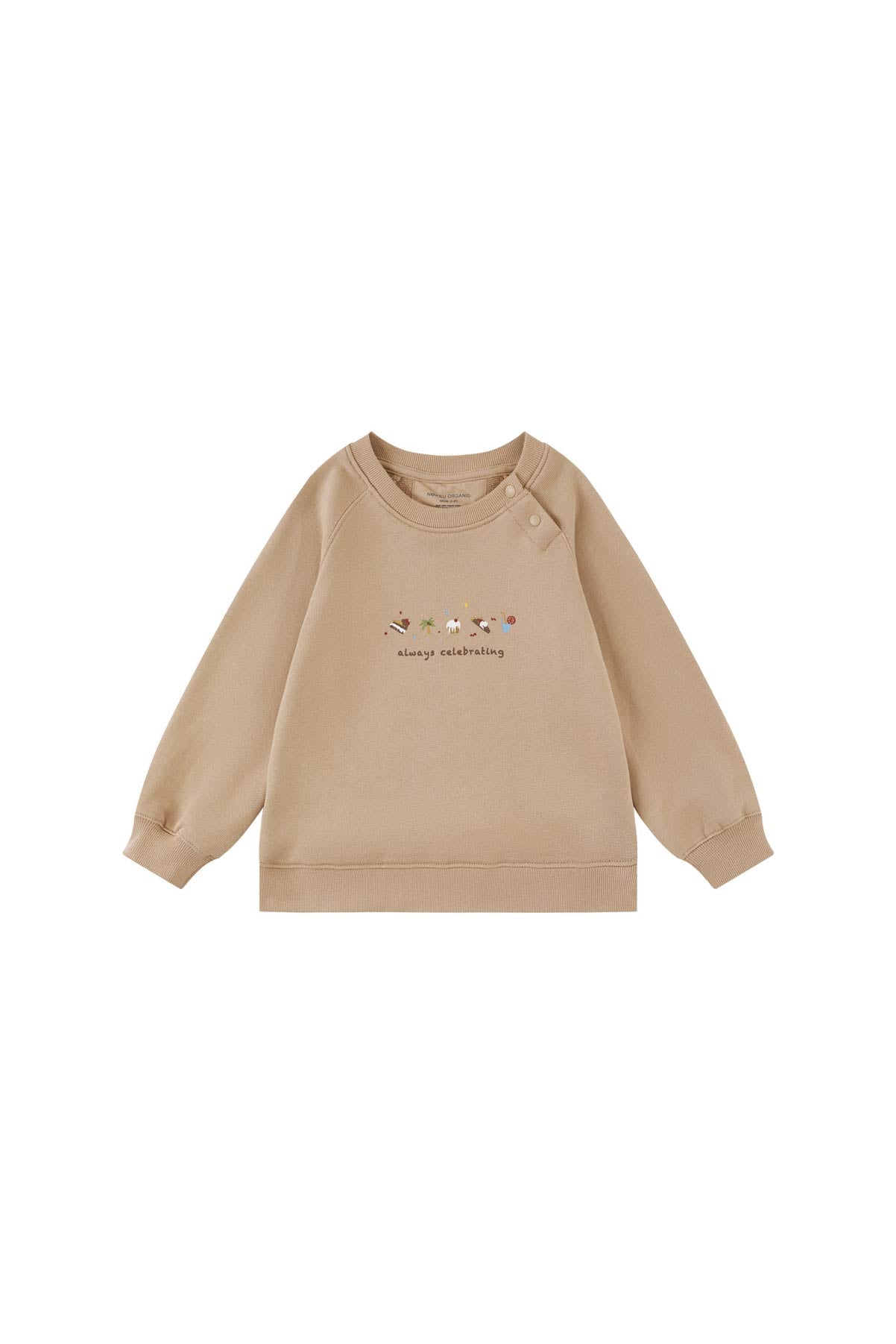 image for Toddler Organic French Terry Crew Neck Sweatshirt-Irish Cream