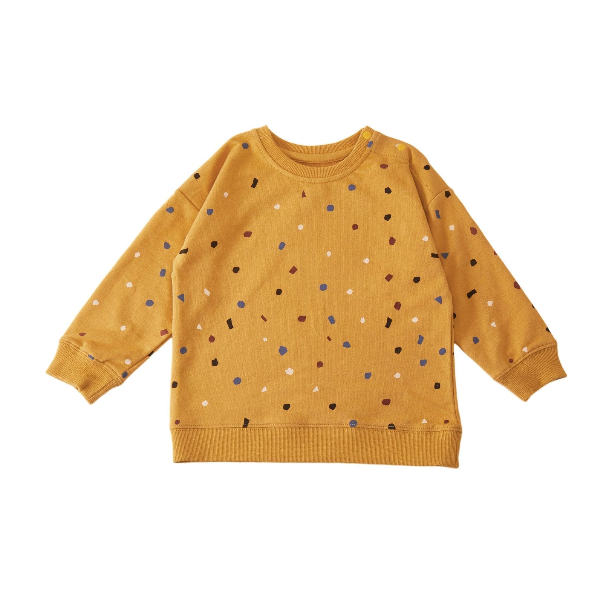 image for Organic Cotton Fun Dots Sweatshirt-Honey