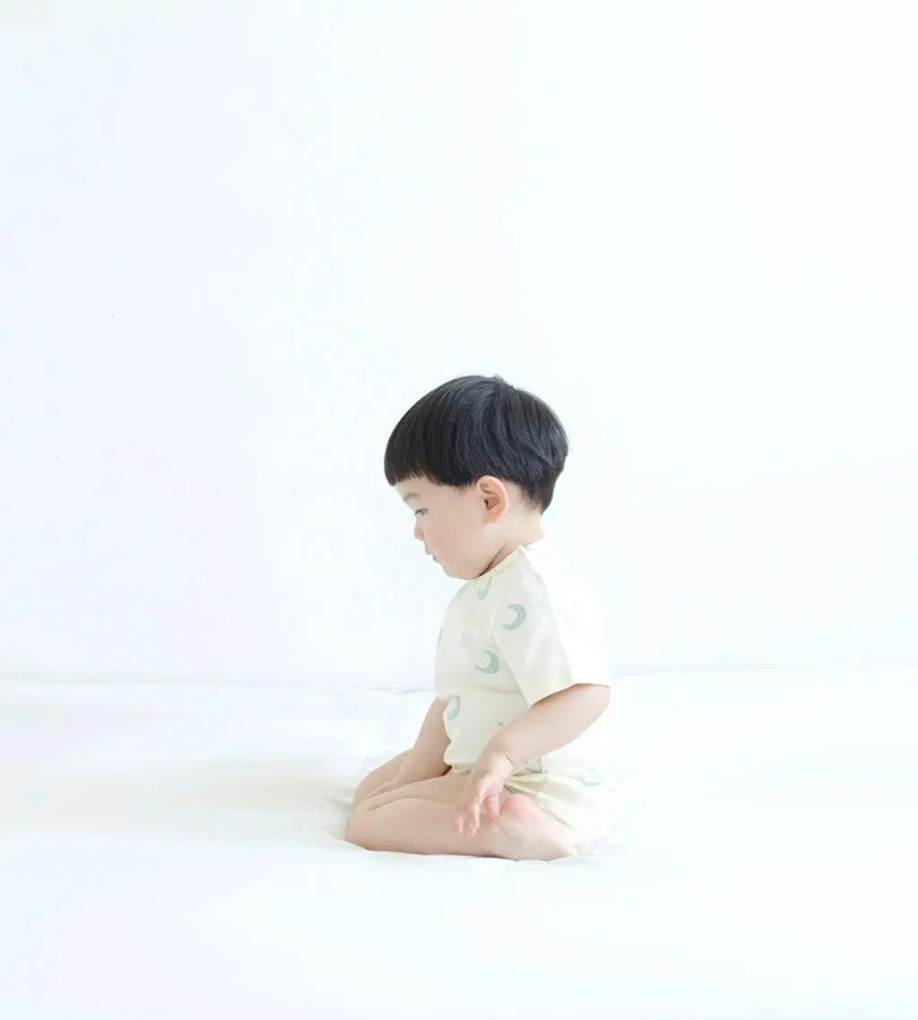 image for Organic Cotton Short Sleeve Onesie-Midnight