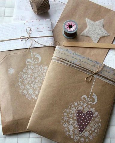 hand drawn gift wrapping