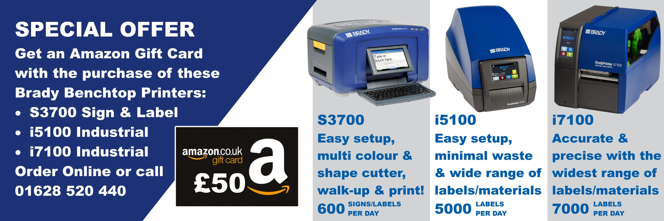 Brady Benchtop Printer Special Offer Banner