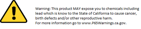 California Prop65 Warning