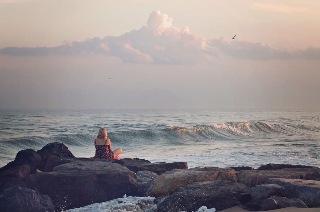 woman at ocean