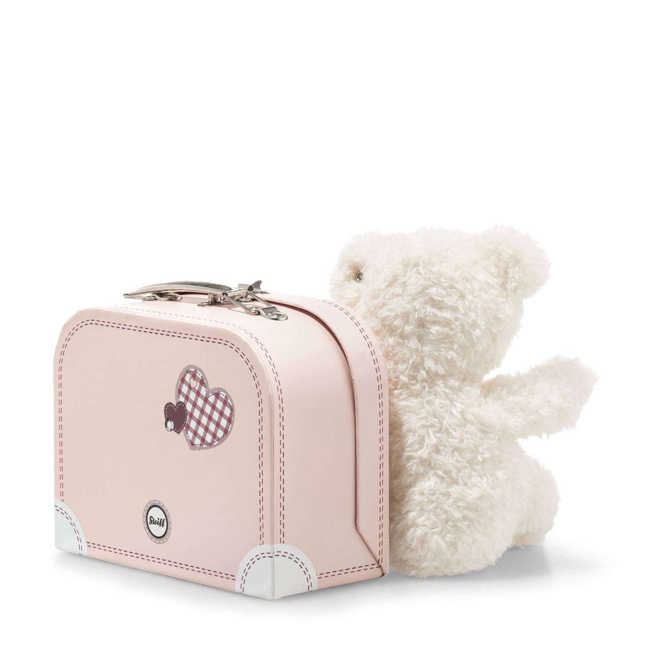 steiff bear in suitcase