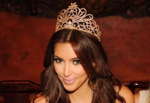 Kim Kardashian wearing a crown