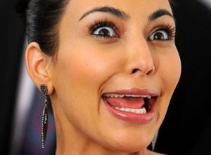 Kim Kardashian funny face