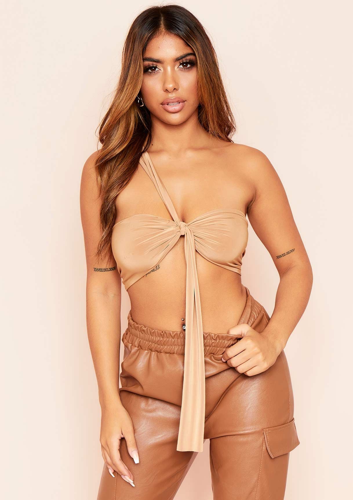 Ellie Camel Shoulder Slinky Bralet