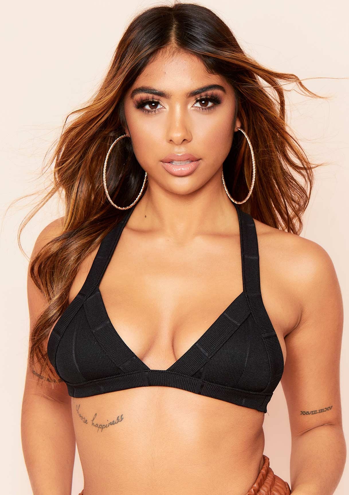 Mara Black Bandage Triangle Basic Bralet