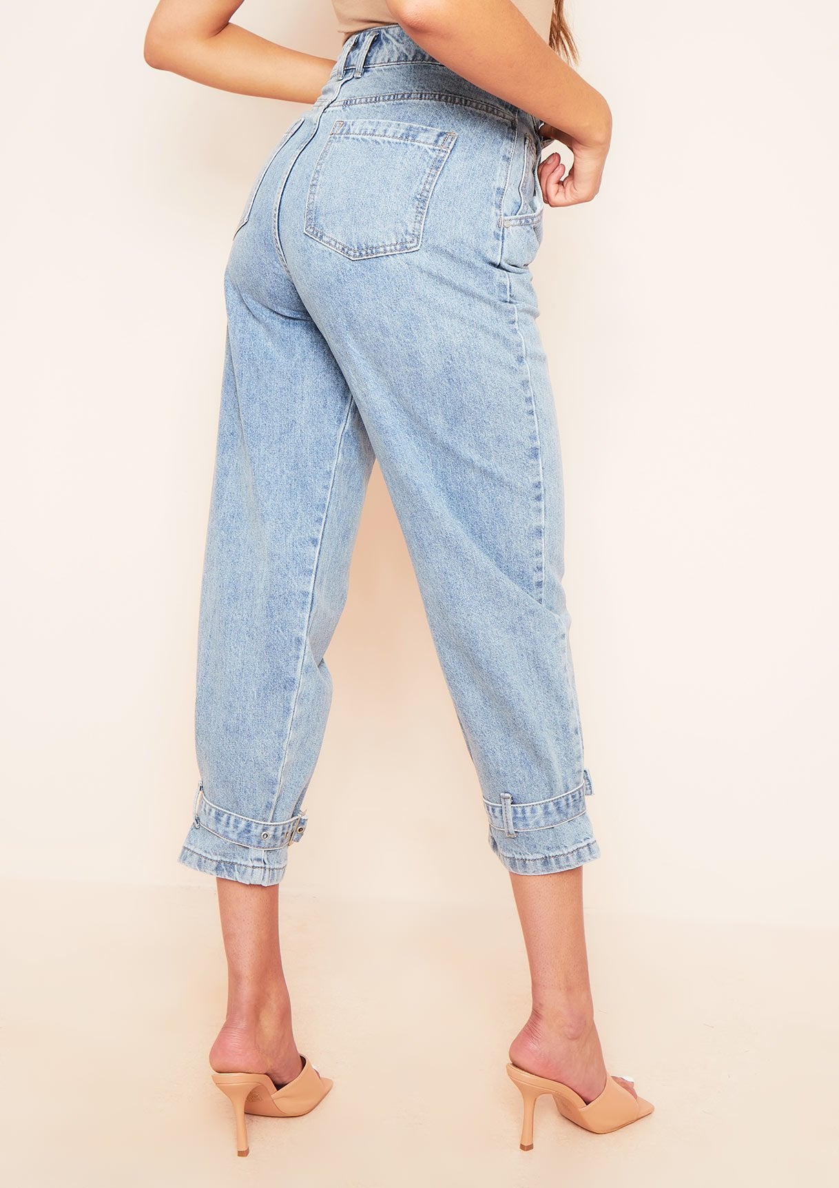 Bella Buckle Mid Wash Denim Jeans