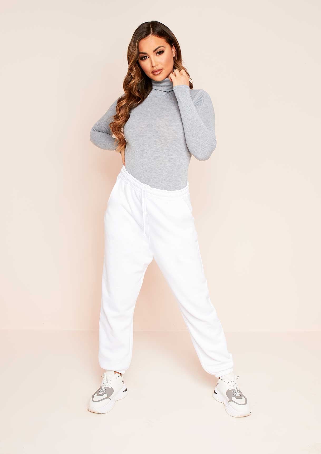 Elli Grey Basic Jersey Roll Neck Bodysuit