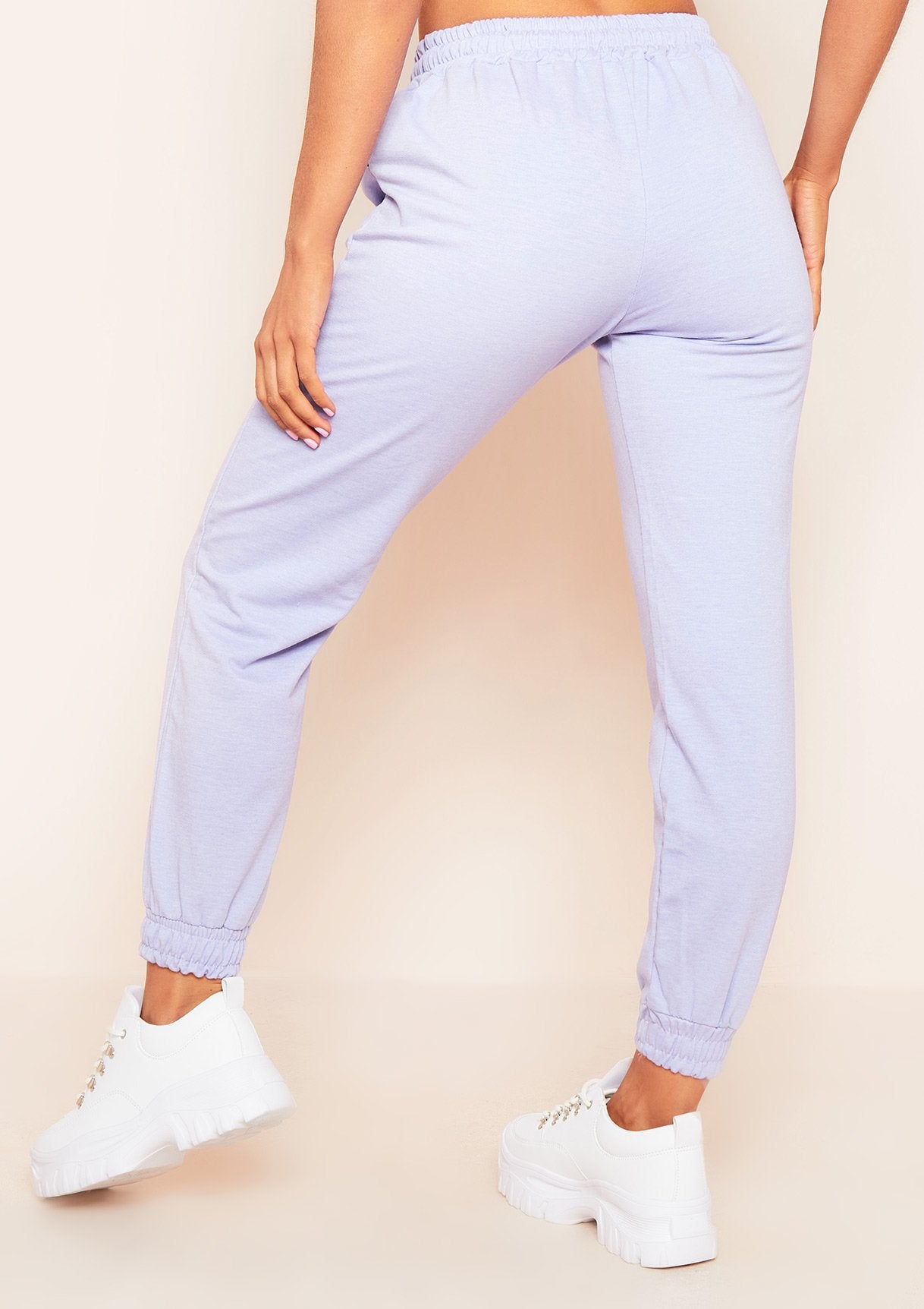 Marie Lilac Drawstring Casual Joggers