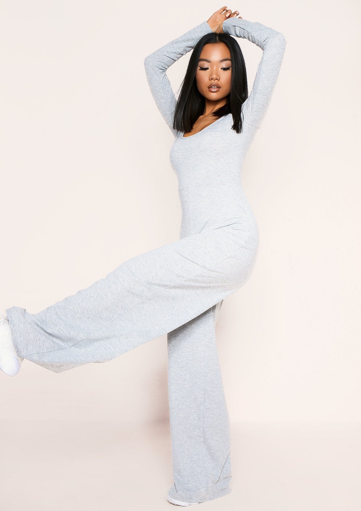 Layton Grey Wide Leg Jumpsuit