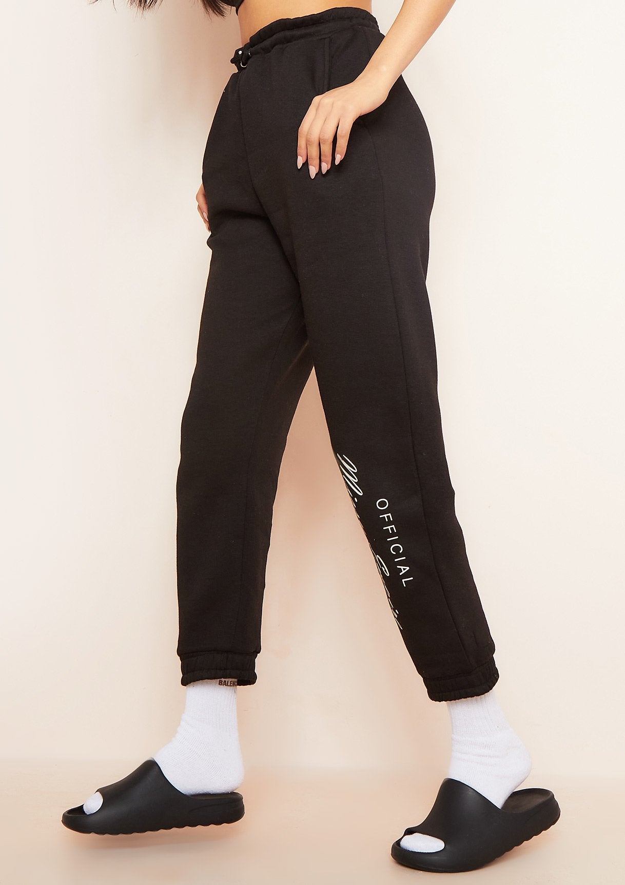 Elli Black Missy Empire Slogan Joggers