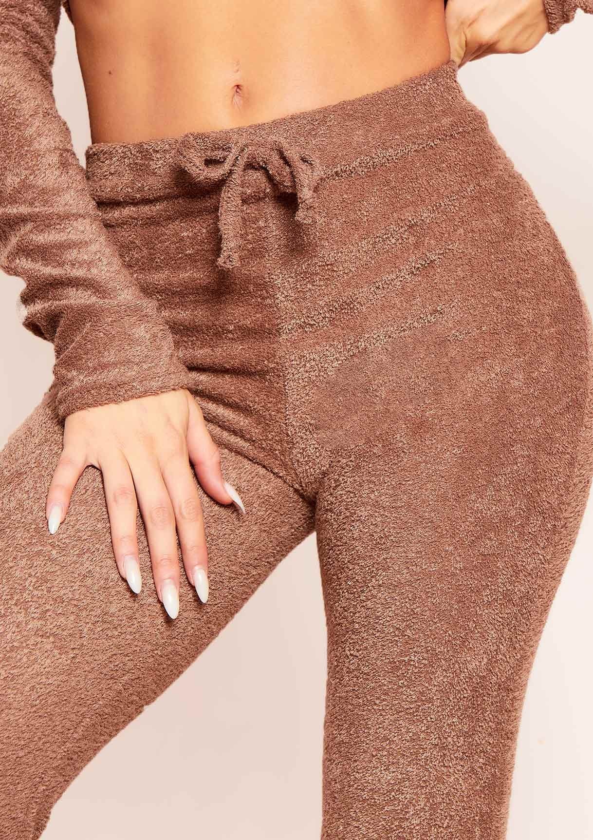 Maia Mocha Soft Towelling Joggers