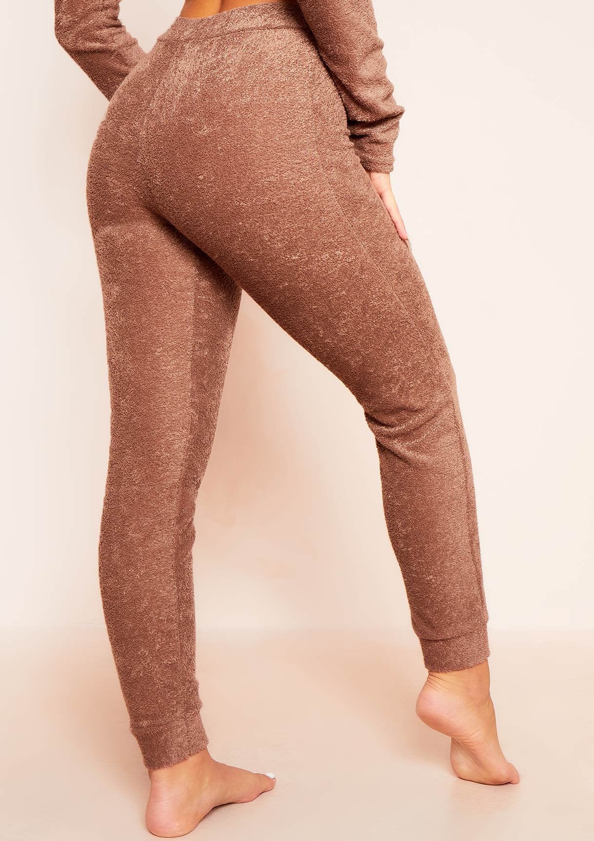 Maia Mocha Soft Towelling Joggers