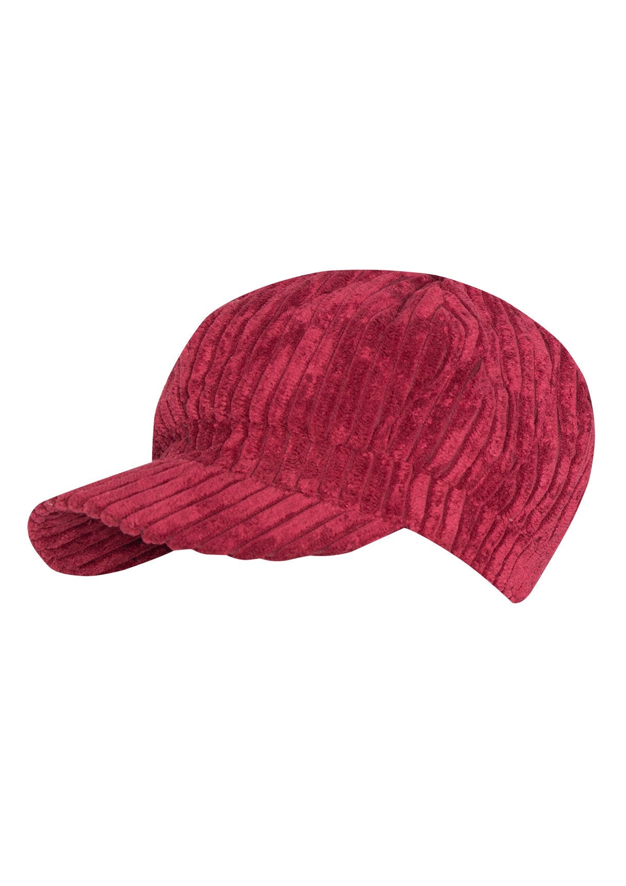 Lena Wine Ribbed Baker Boy Hat