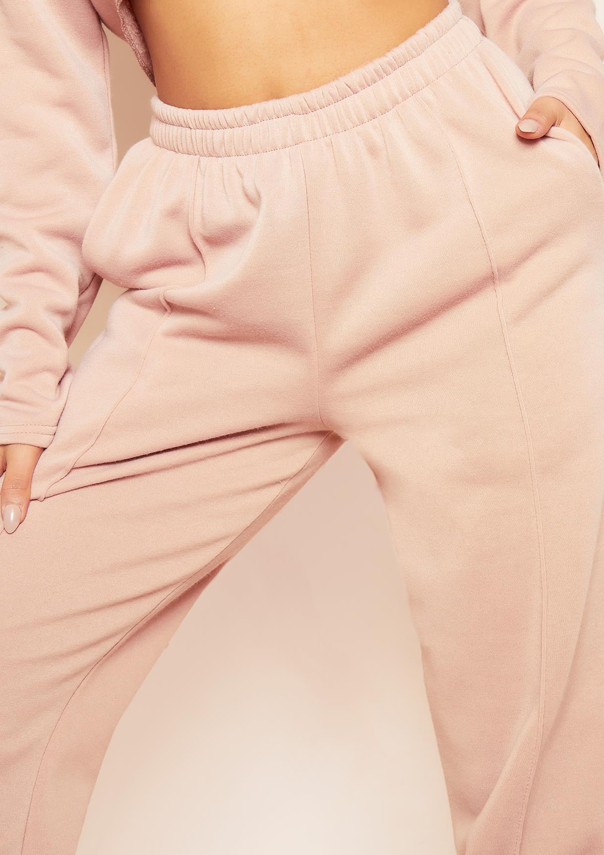 Anna Beige Seam Detail Joggers