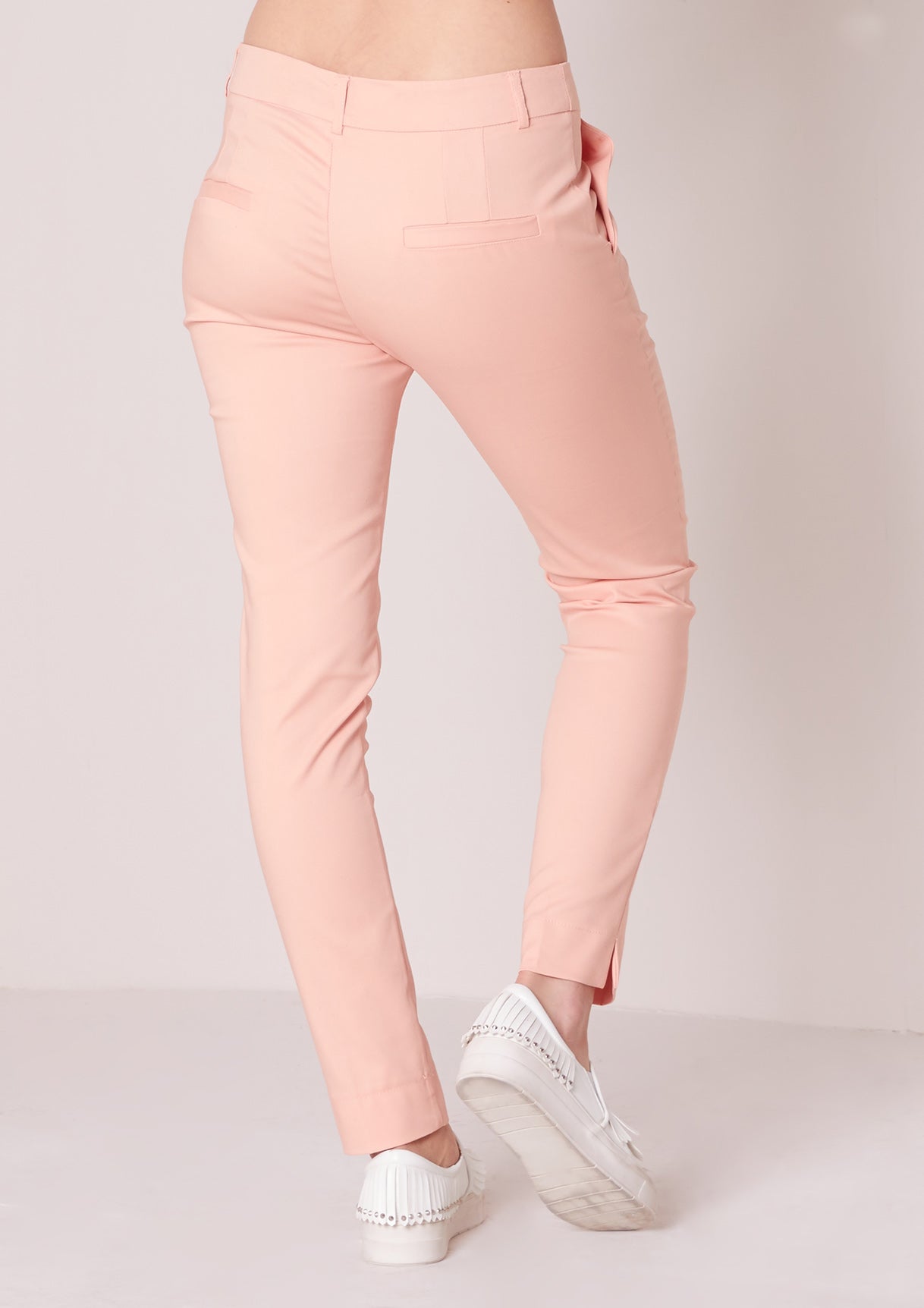 Lorah Pink Tailored Cigarette Trousers